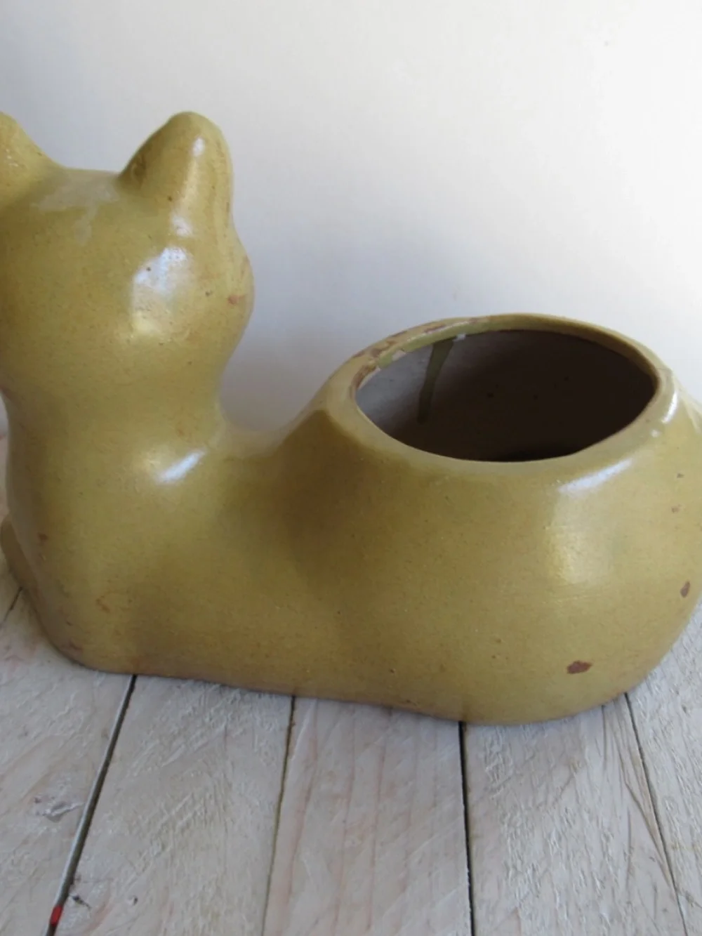Vintage Stoneware Cat/Kitten Planter MCM 1960's - Picture 5 of 8